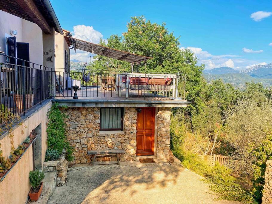 Bas De Villa Au Milieu Des Oliviers. Chateauneuf-Villevieille ภายนอก รูปภาพ